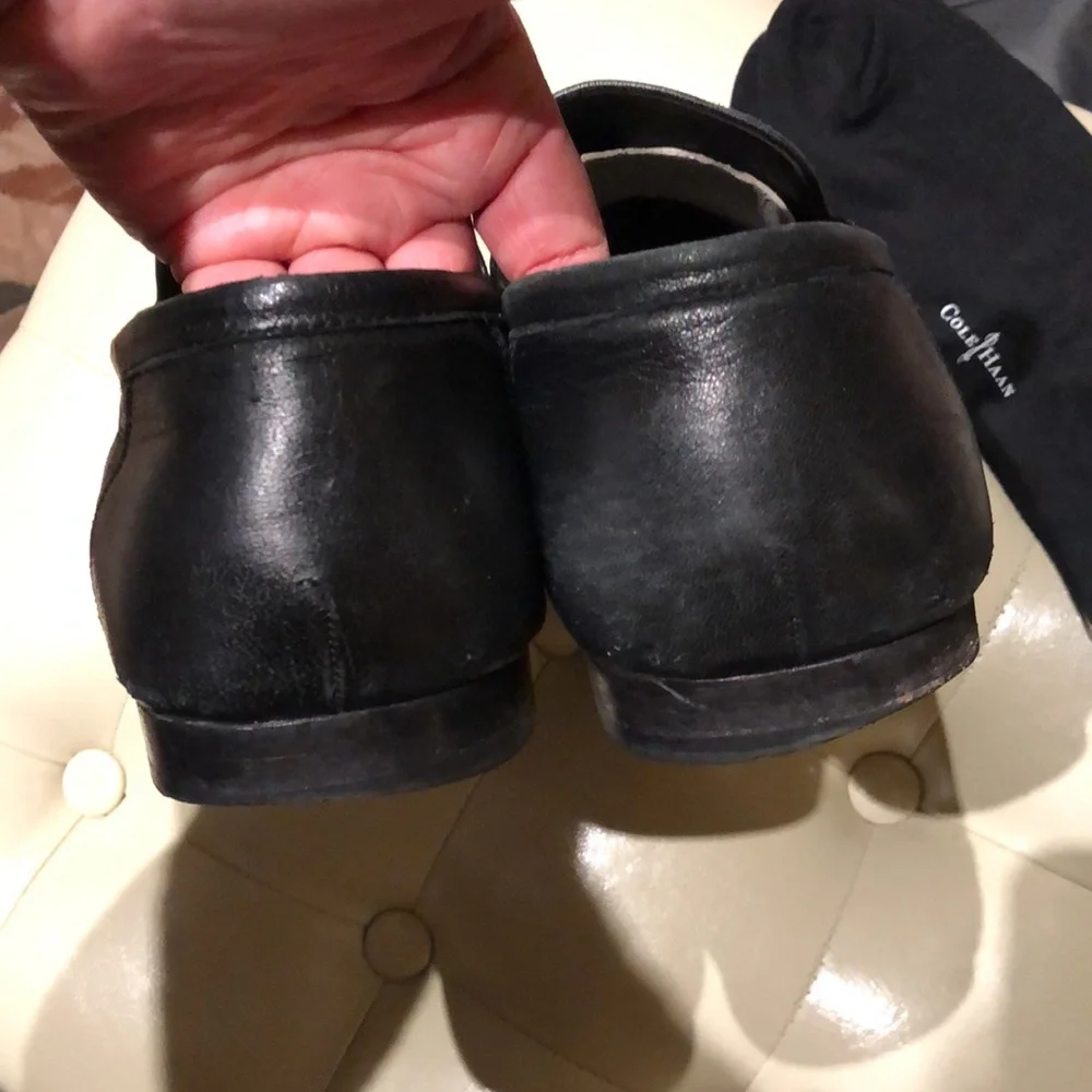 Cole Haan genuine leather black loafers slip on